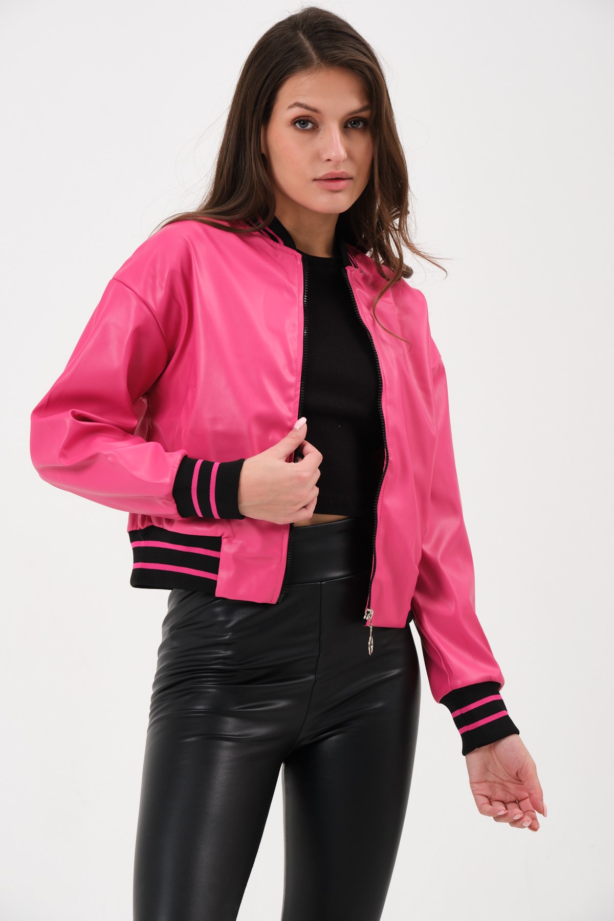 Women's Short Leather Jacket