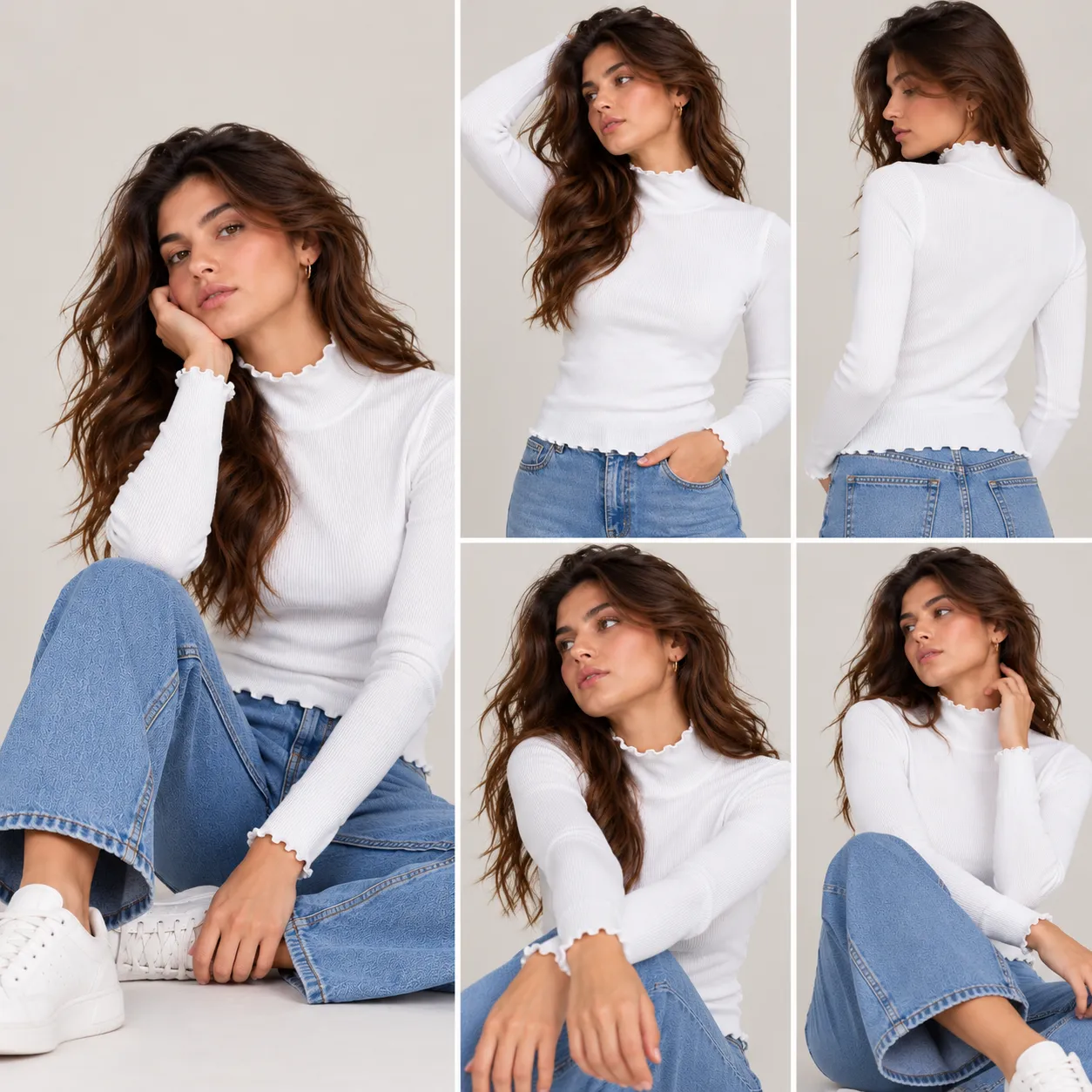 women's high neck sweaters