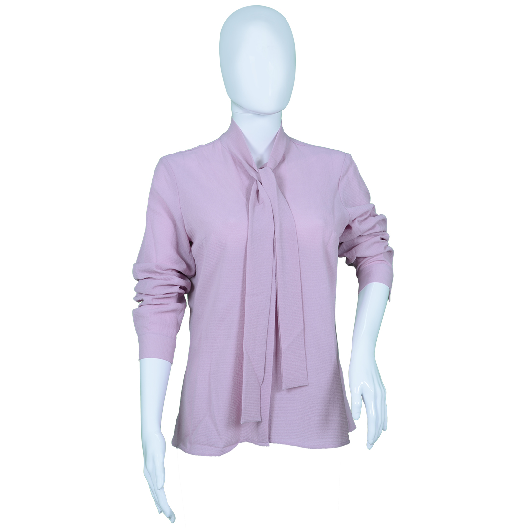 Women Bow Tie Neck Long Sleeve