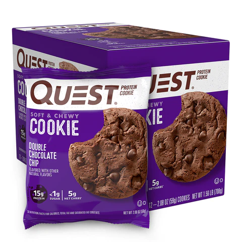 Quest protein cookie double chocolate chip flavored with other natural flavors