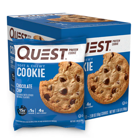 Quest protein cookie chocolate chip flavored with other natural flavors