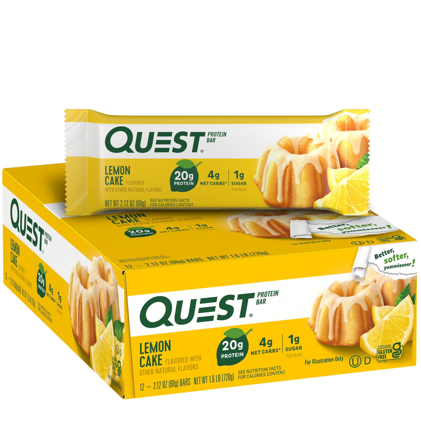 Quest protein bar lemon cake flavored with other natural flavors
