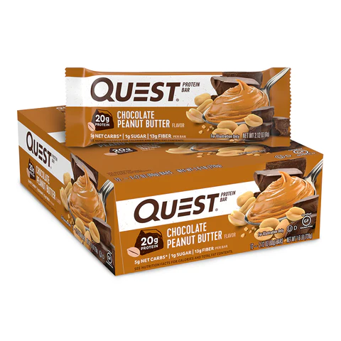 Quest protein bar chocolate peanut butter flavored with other natural flavors