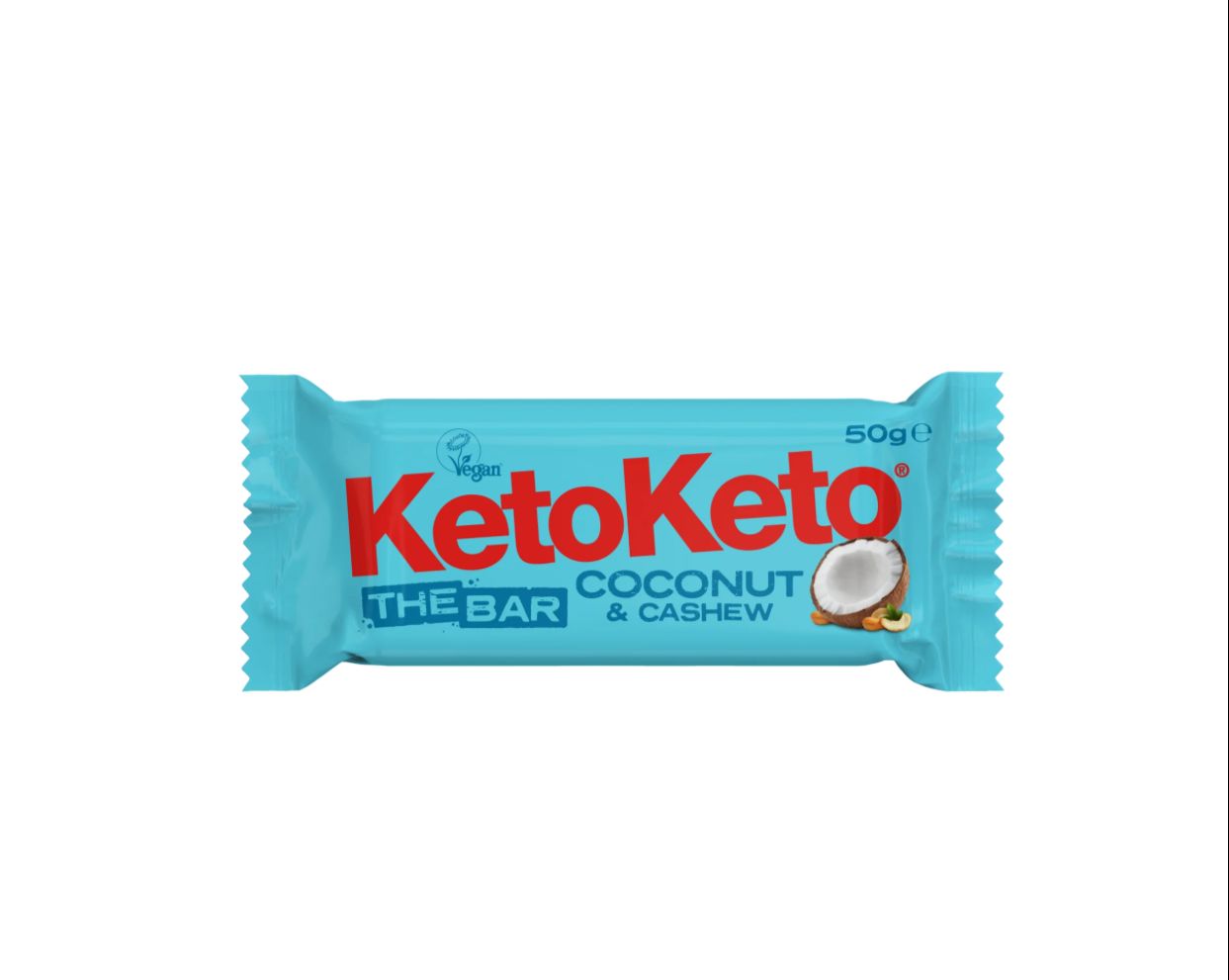 Keto keto the bar coconut and cashew flavour