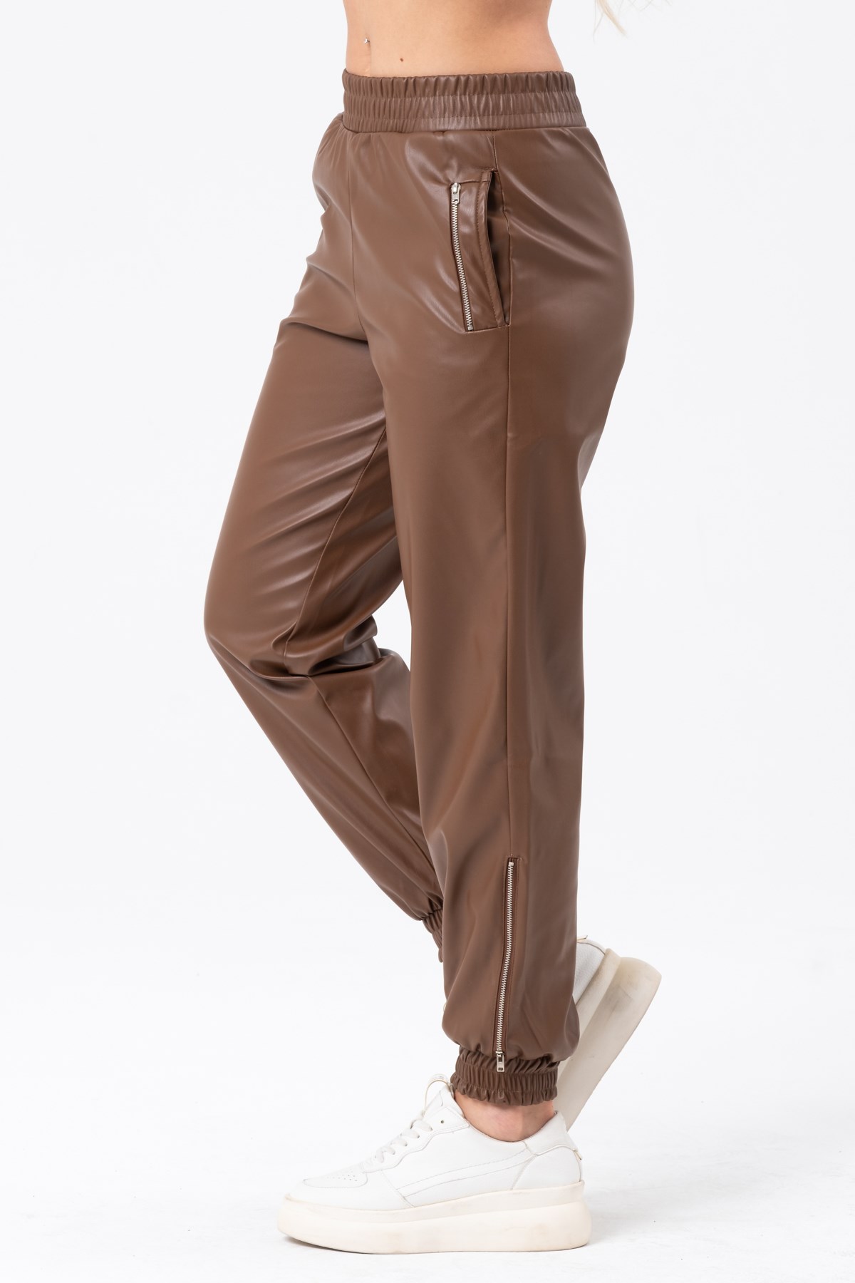 Women's Skinny Legs Leather Trousers
