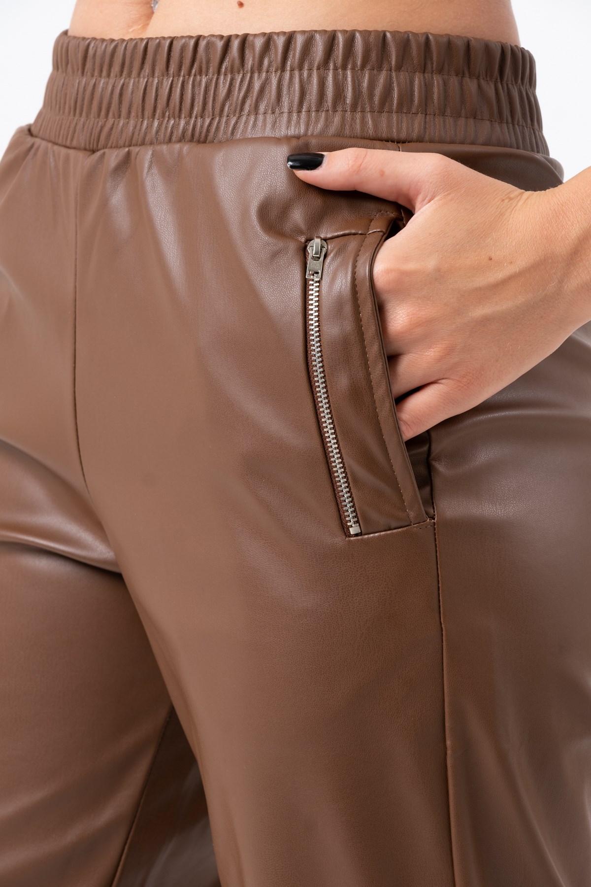 Women's Skinny Legs Leather Trousers