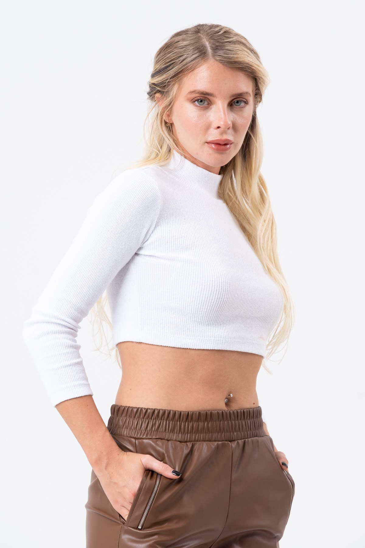 Women's Skinny Legs Leather Trousers