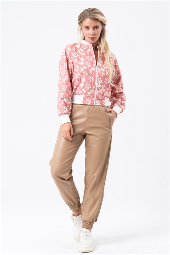 Women's Skinny Legs Leather Trousers