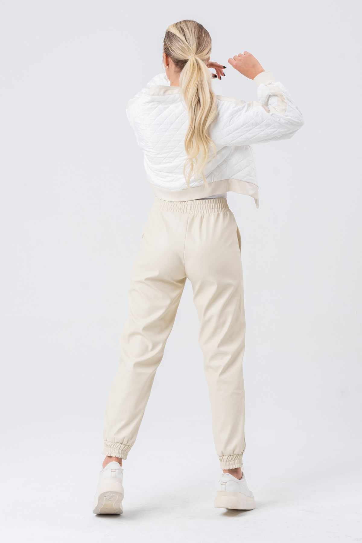 Women's Skinny Legs Leather Trousers