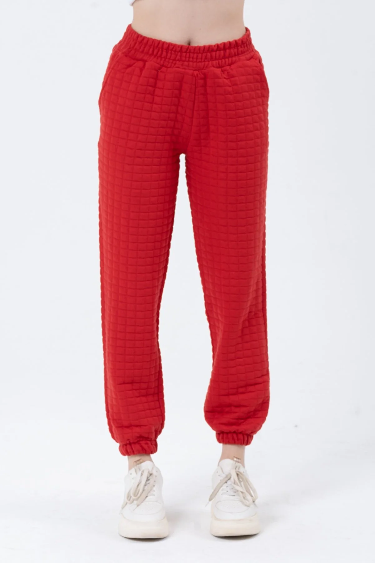 Women Square Patterned Sweatpants