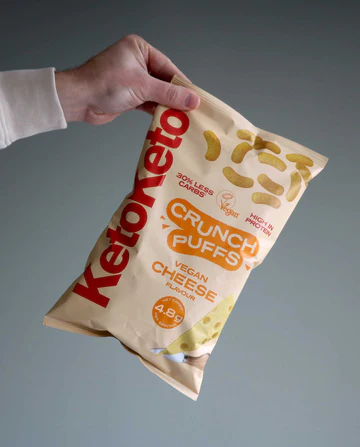 Keto keto crunch puffs vegan cheese flavour