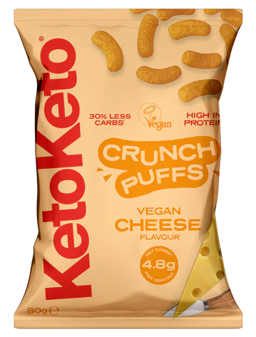 Keto keto crunch puffs vegan cheese flavour