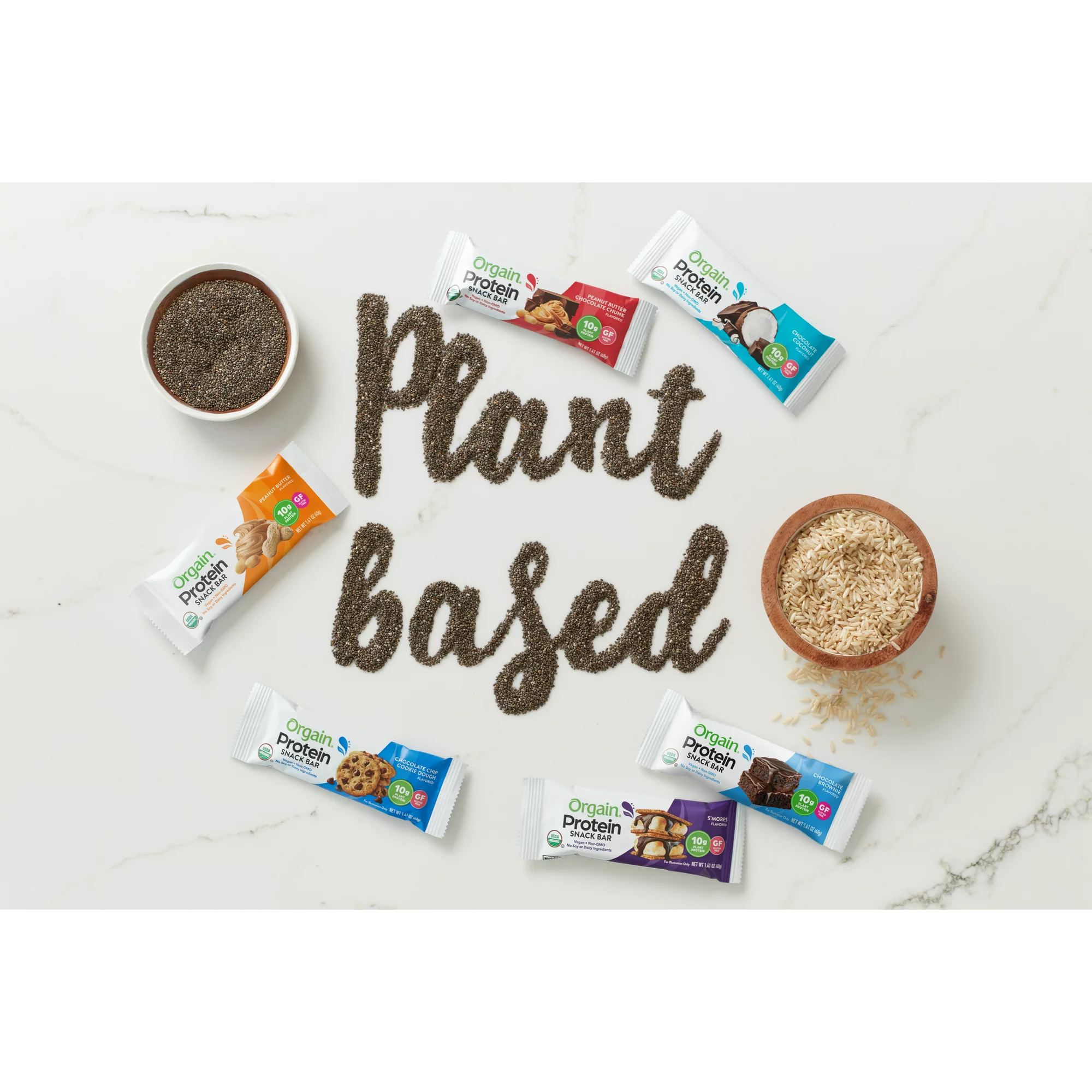 Orgain protein snack bar peanut butter chocolate chunk flavored