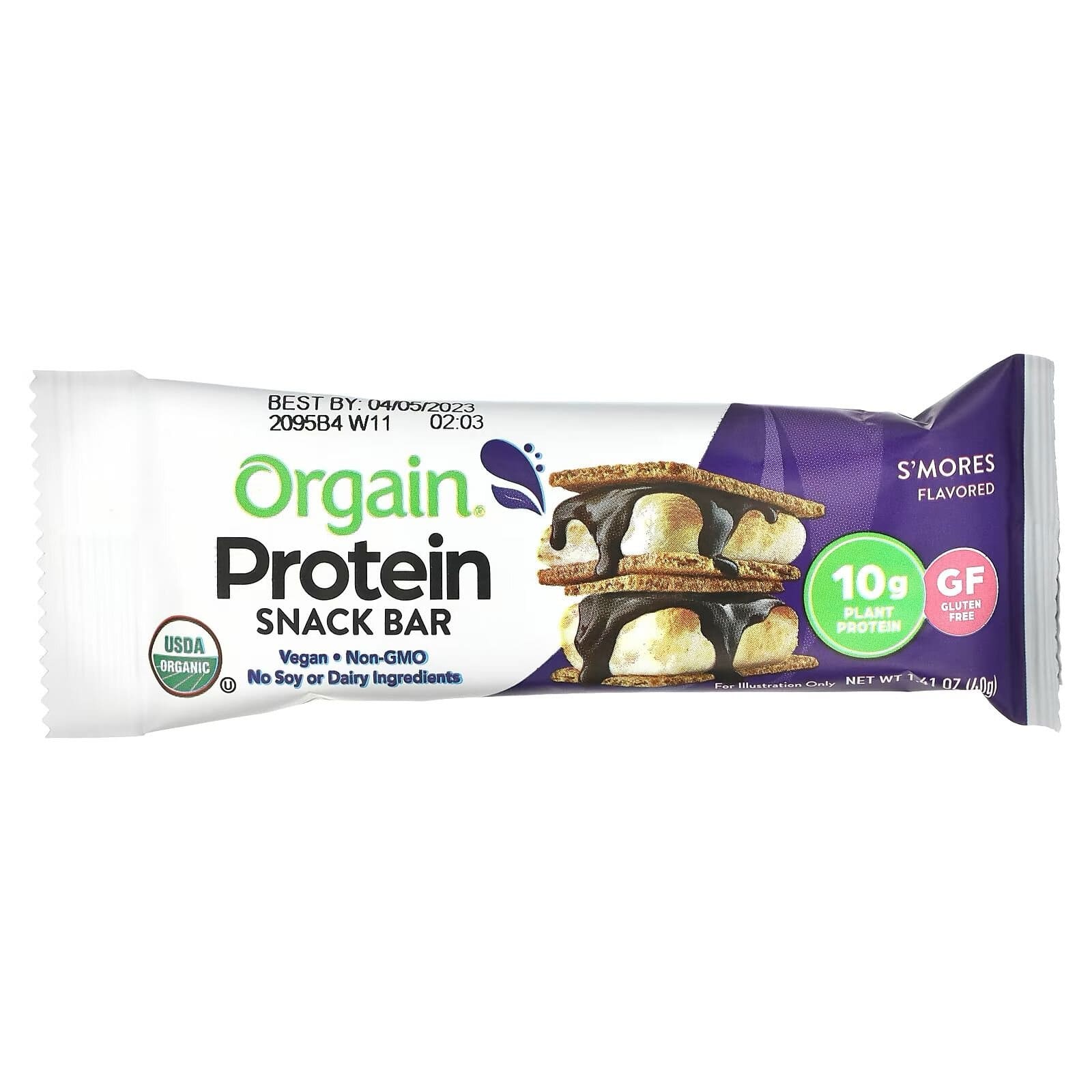 Orgain protein snack bar s’mores flavored.