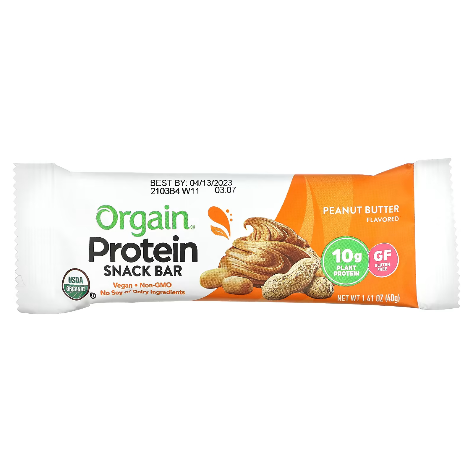 Orgain protein snack bar peanut butter flavored