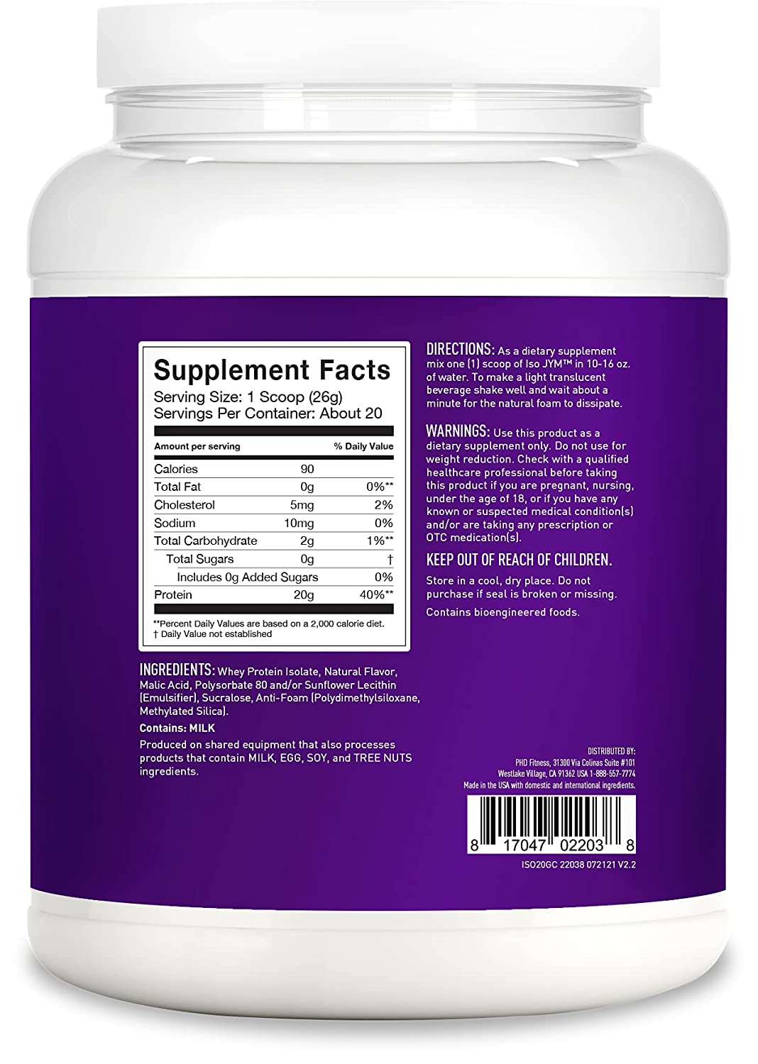 Clear isolate whey protein