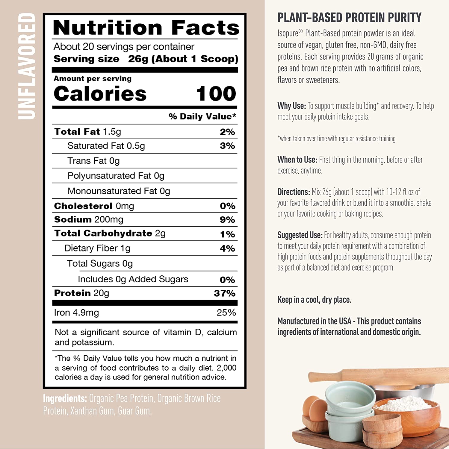 Isopure protein powder plant based