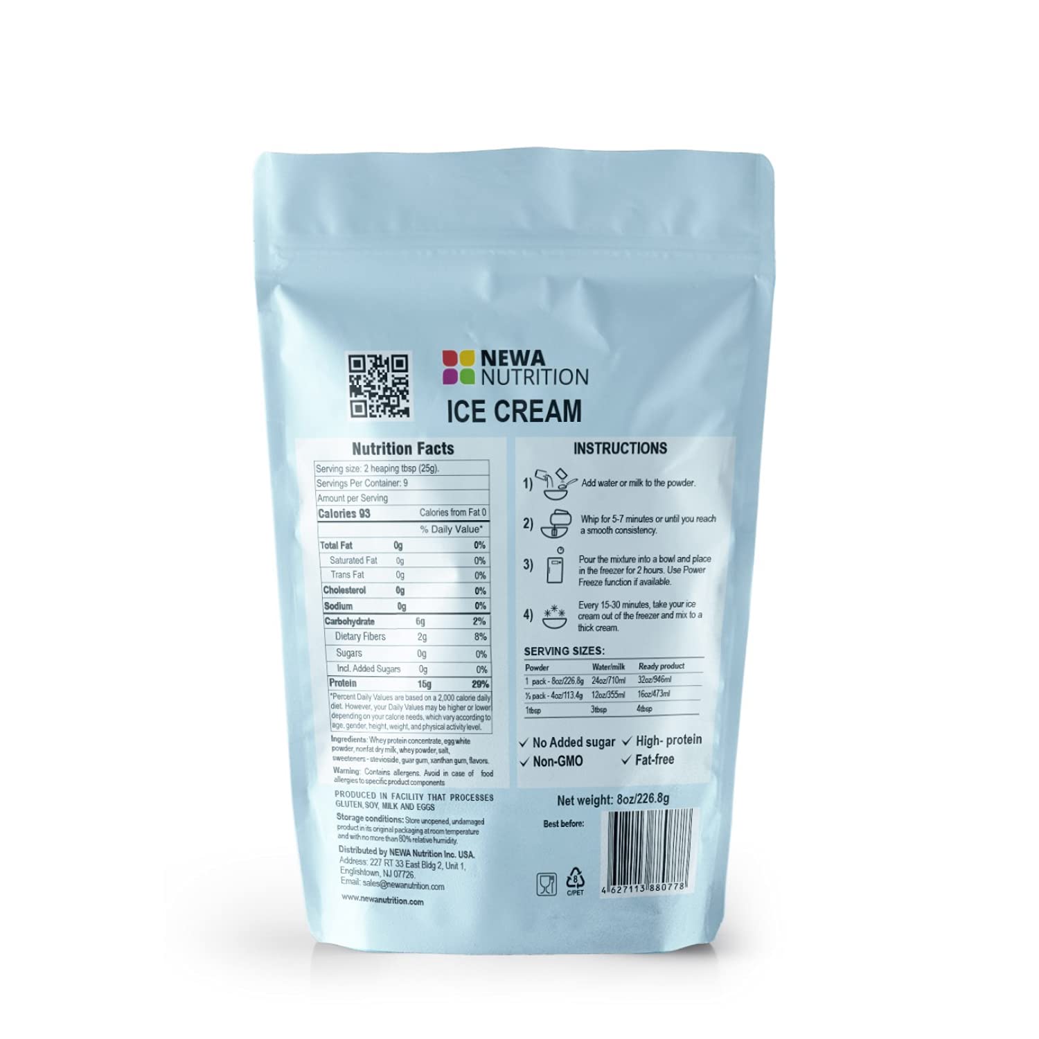 Ice cream instant mix