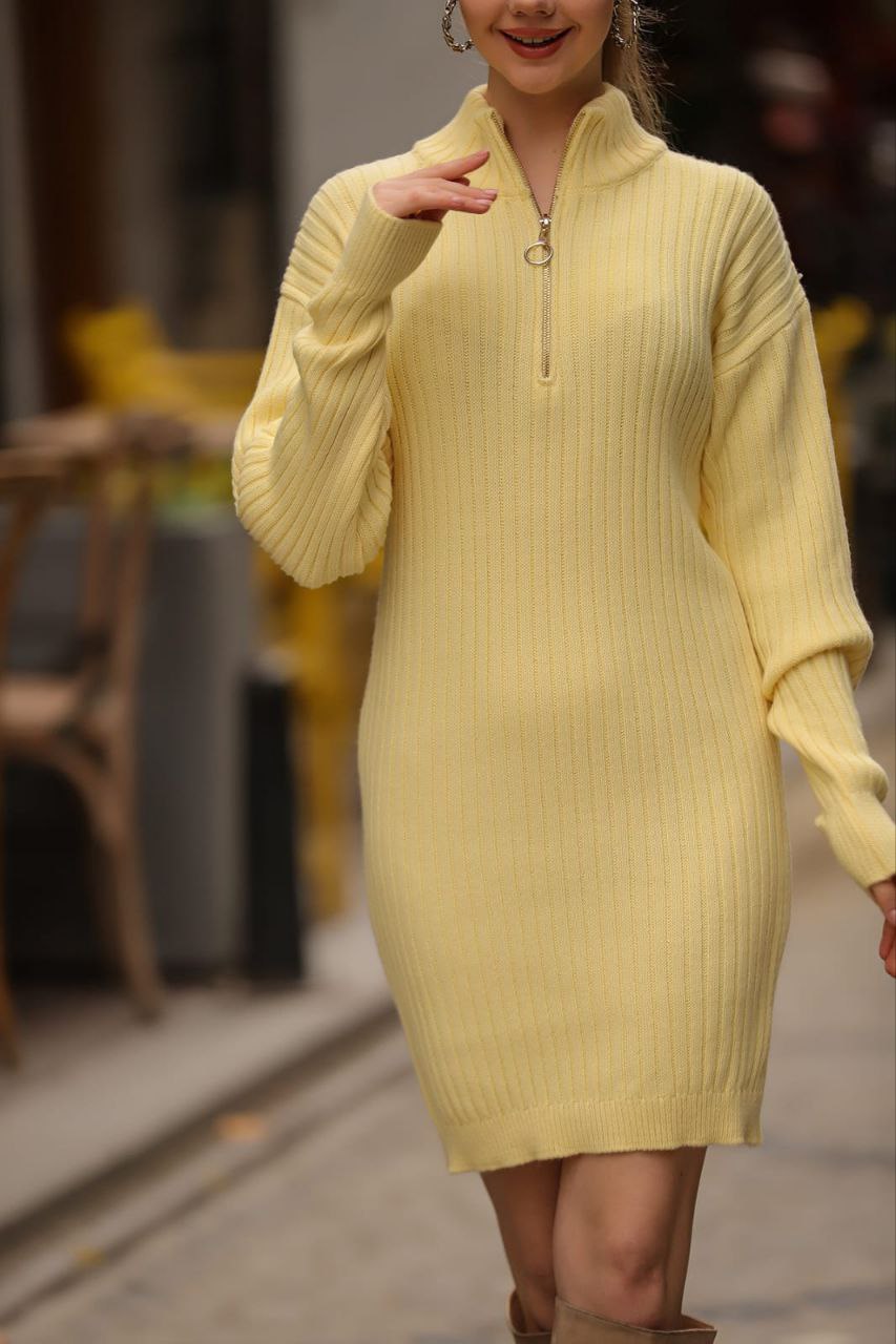 Women's Short Dress with Zipper