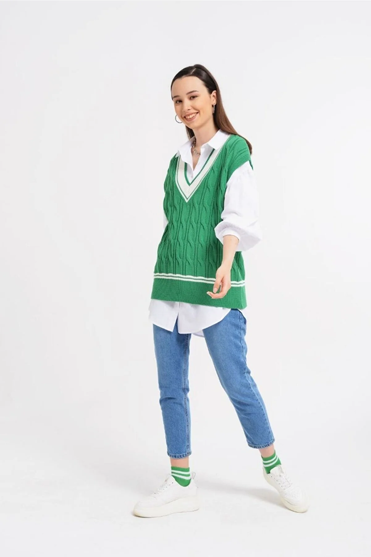 V-neck sweater vest