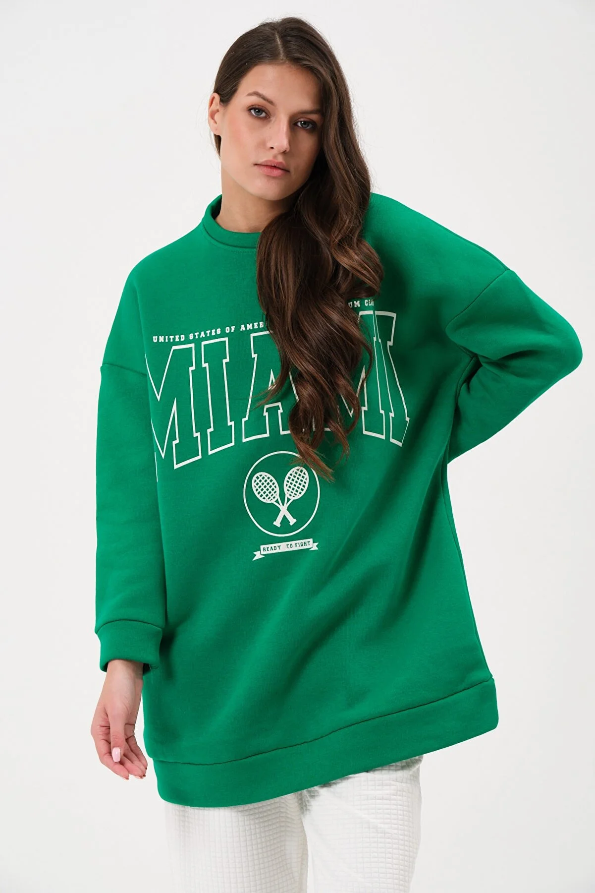 Women's Crew Neck Printed Sweatshirt