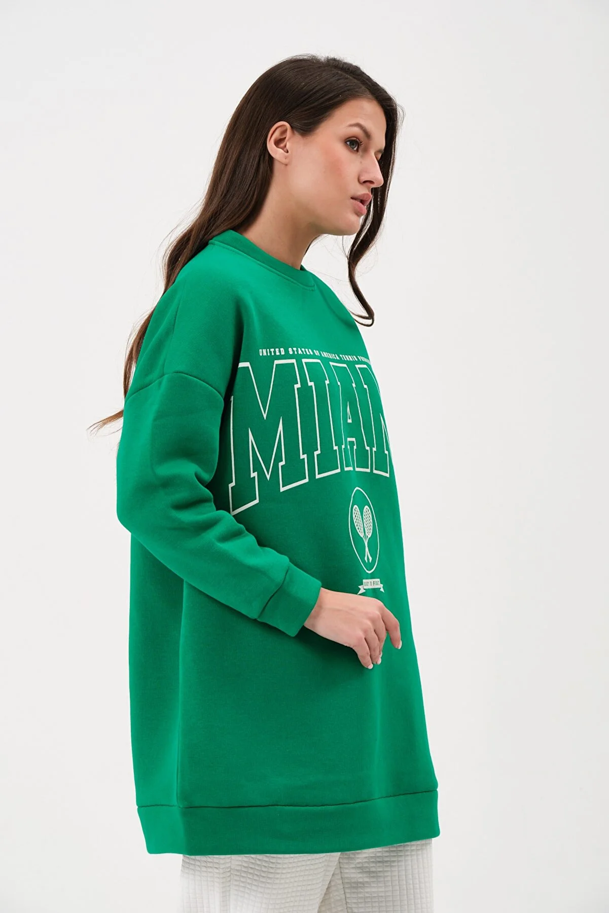 Women's Crew Neck Printed Sweatshirt