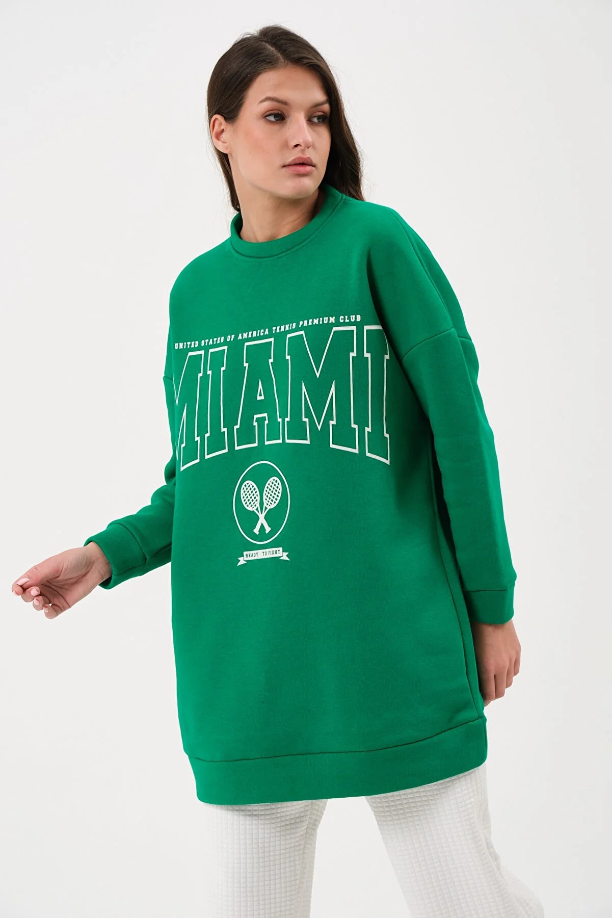 Women's Crew Neck Printed Sweatshirt