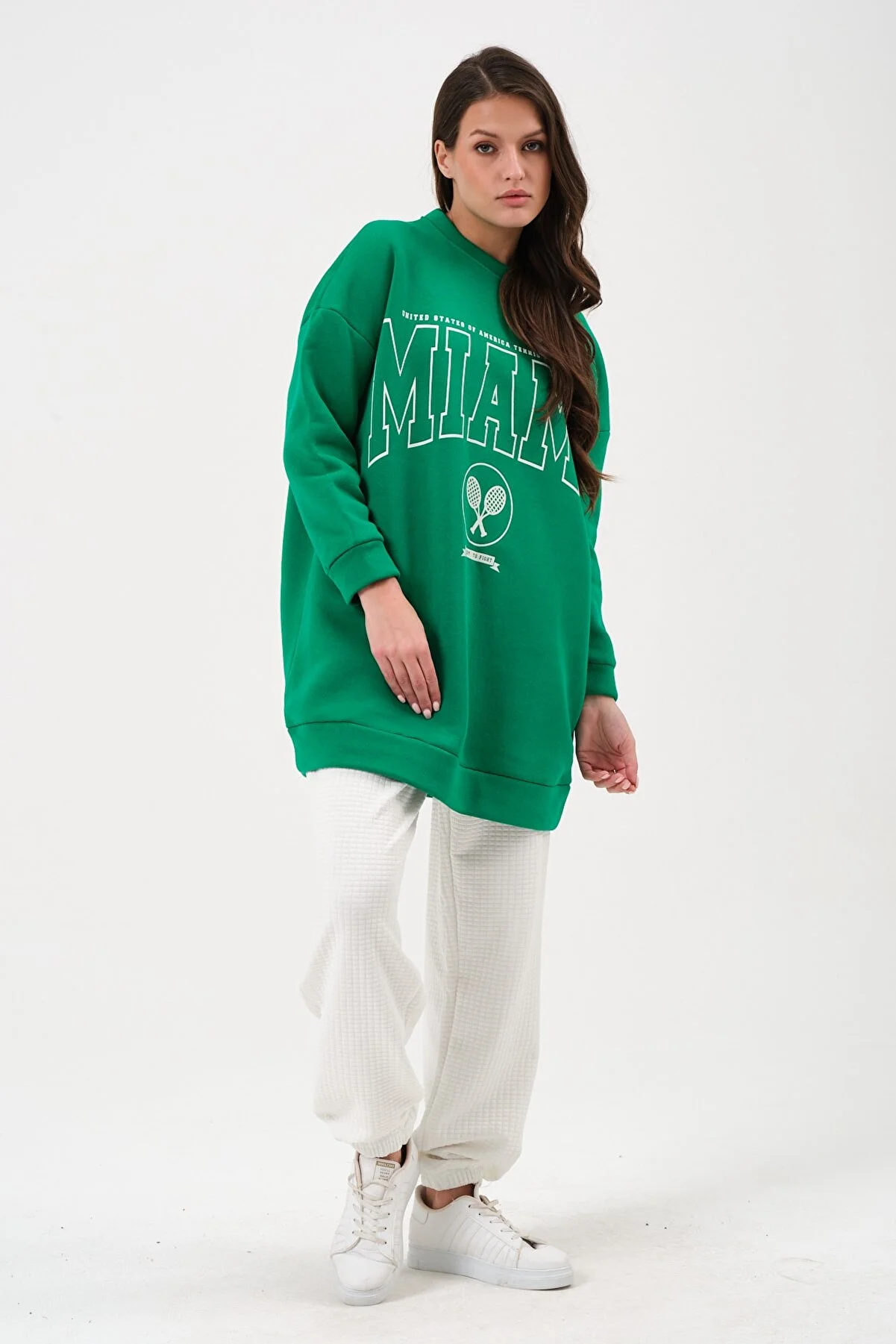 Women's Crew Neck Printed Sweatshirt