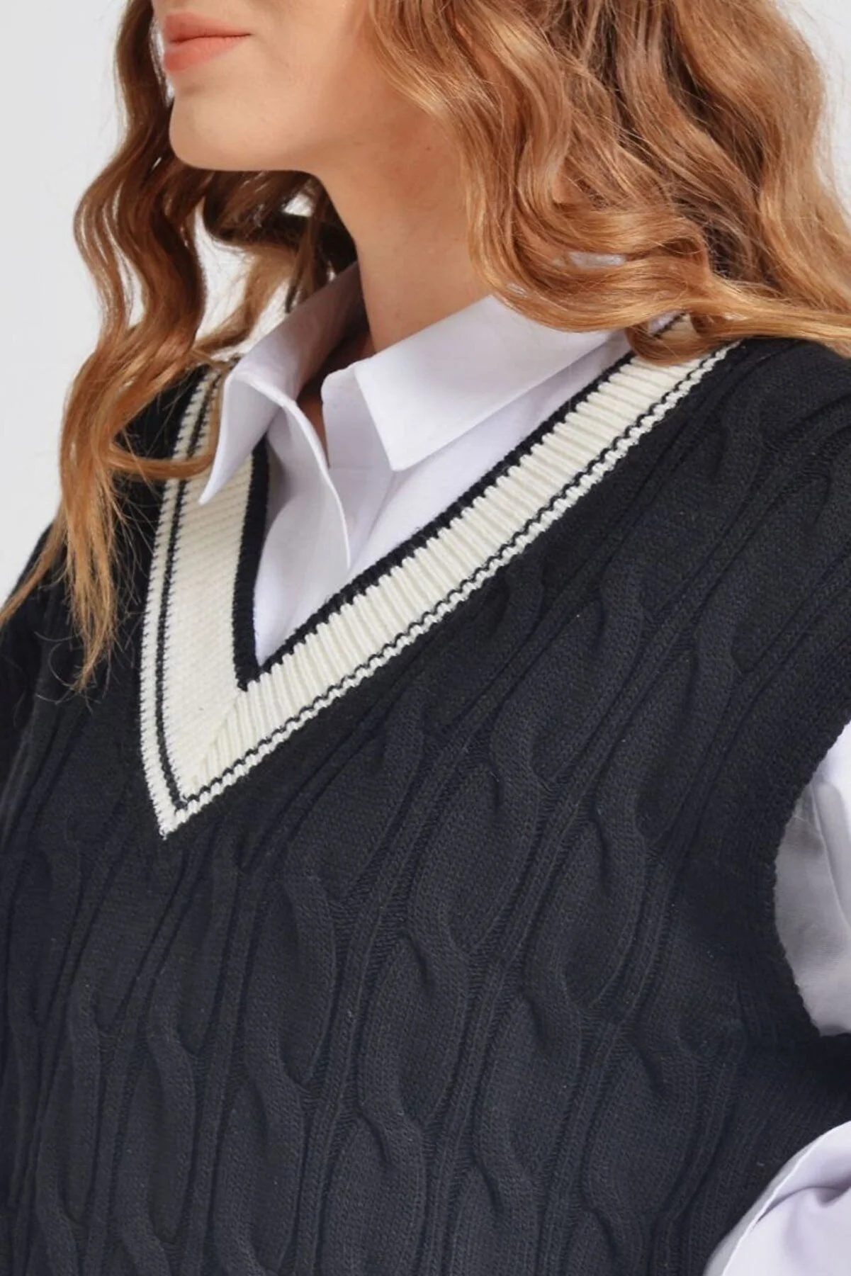 V-neck sweater vest