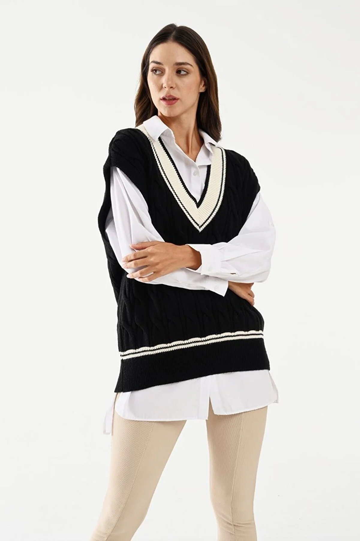 V-neck sweater vest