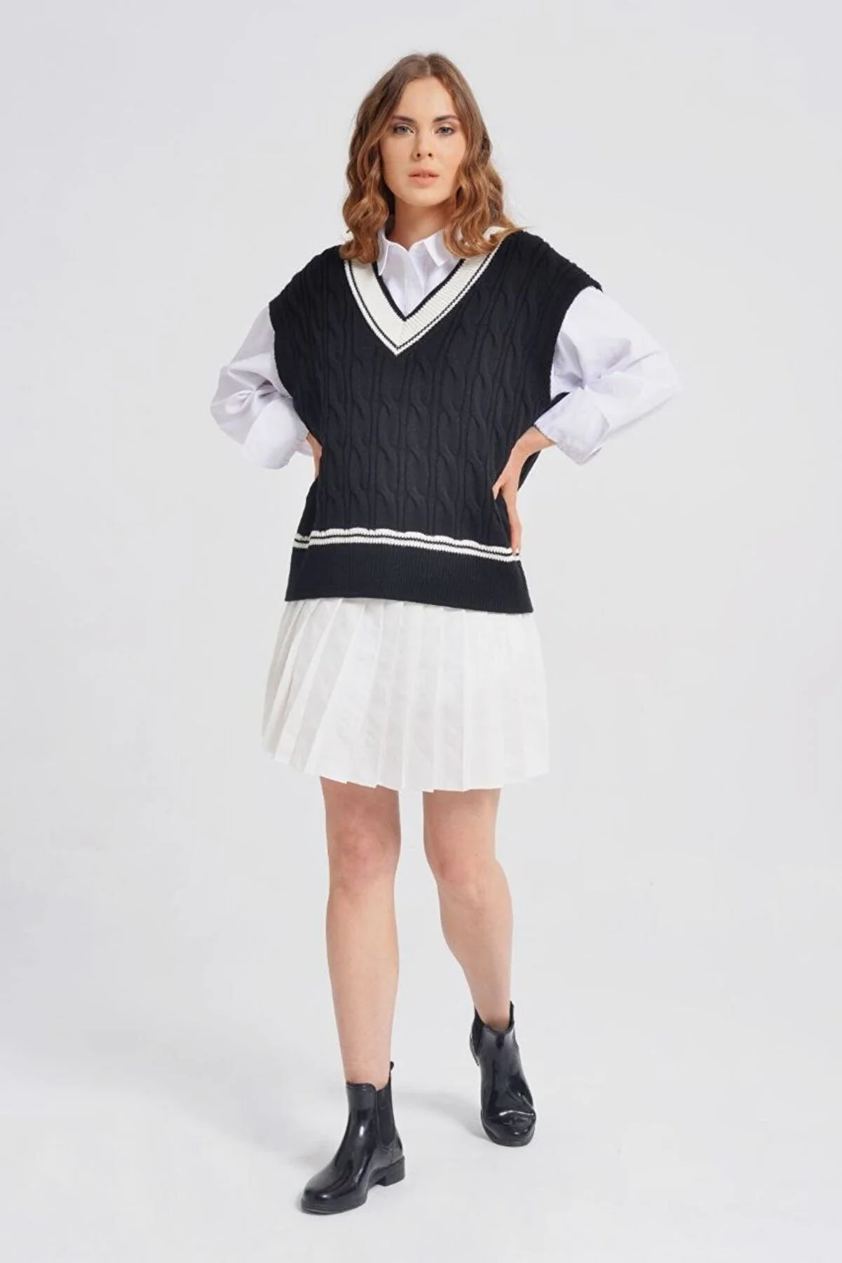 V-neck sweater vest