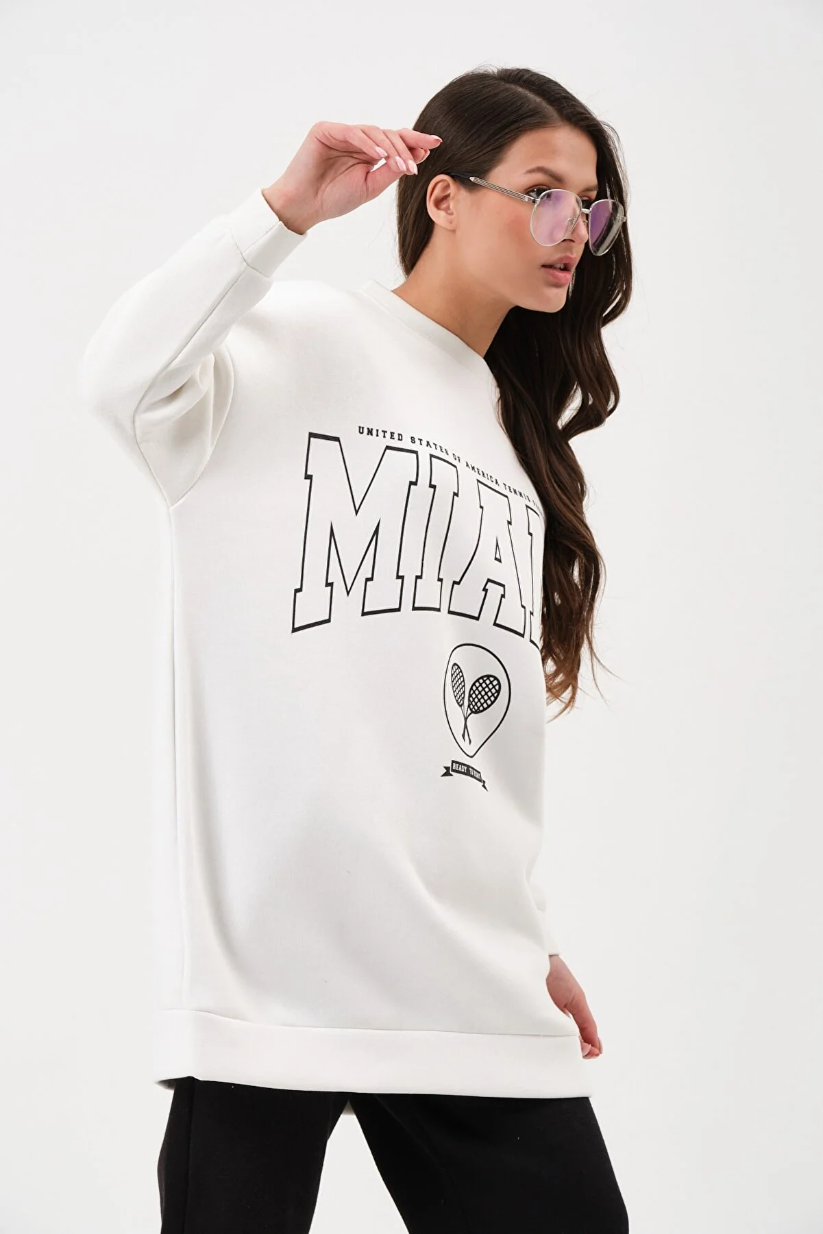 Women's Crew Neck Printed Sweatshirt