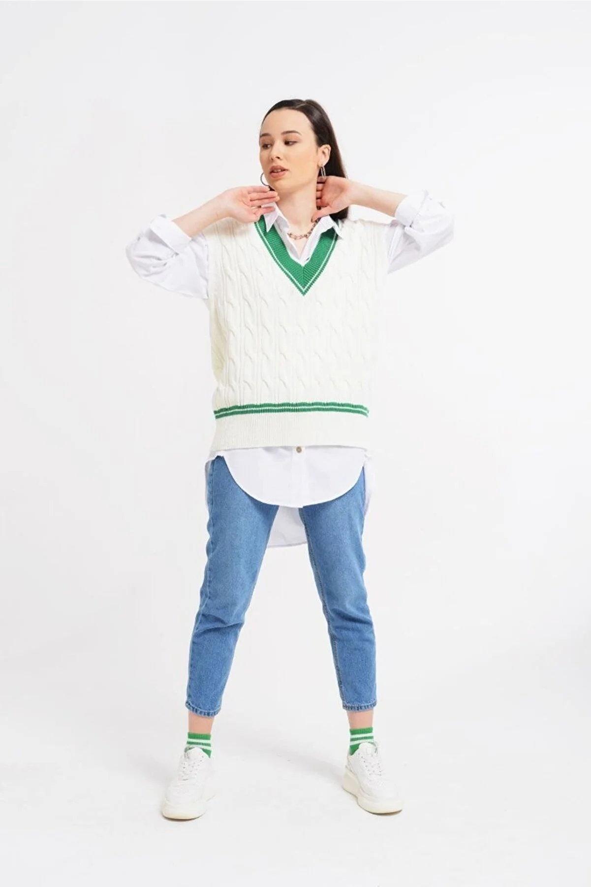 V-neck sweater vest