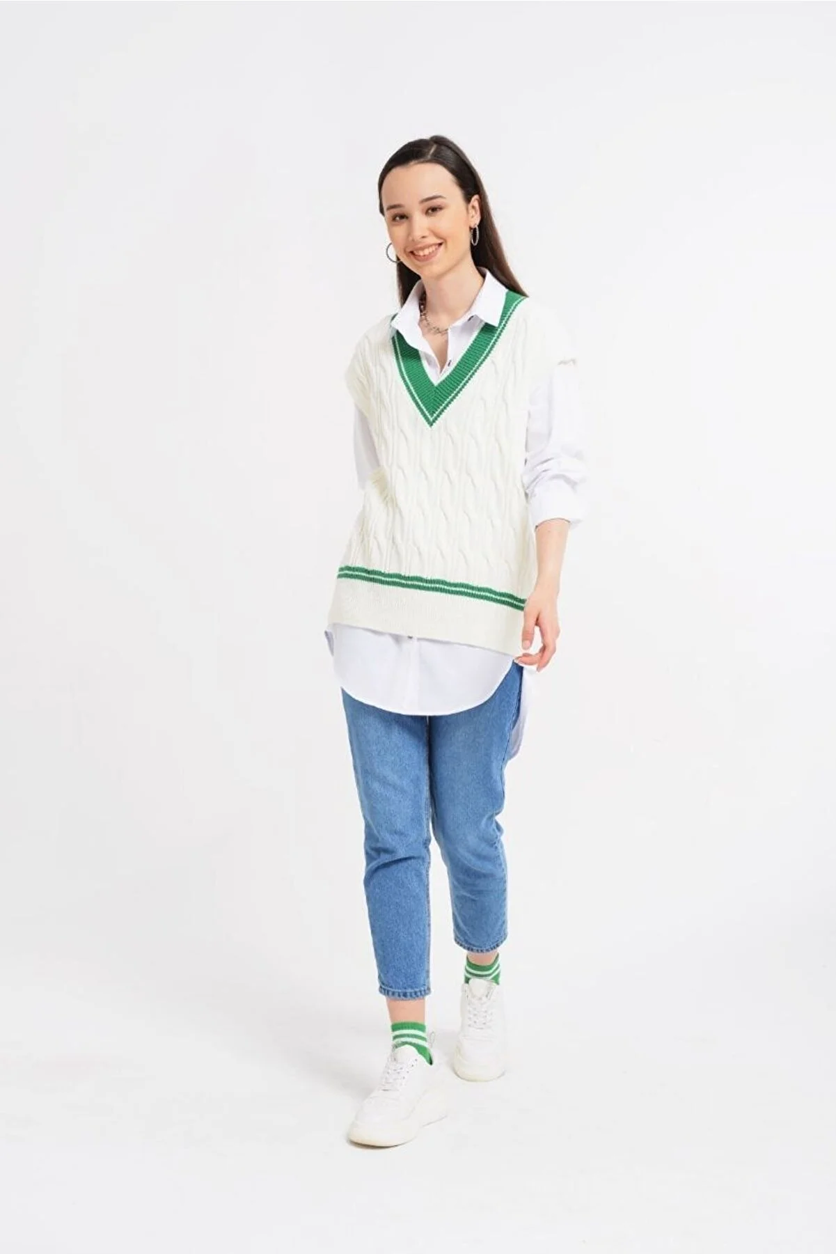 V-neck sweater vest