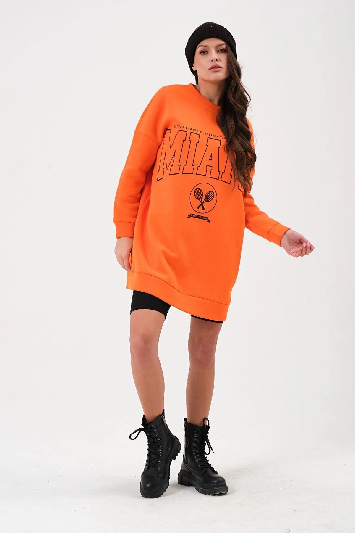 Women's Crew Neck Printed Sweatshirt