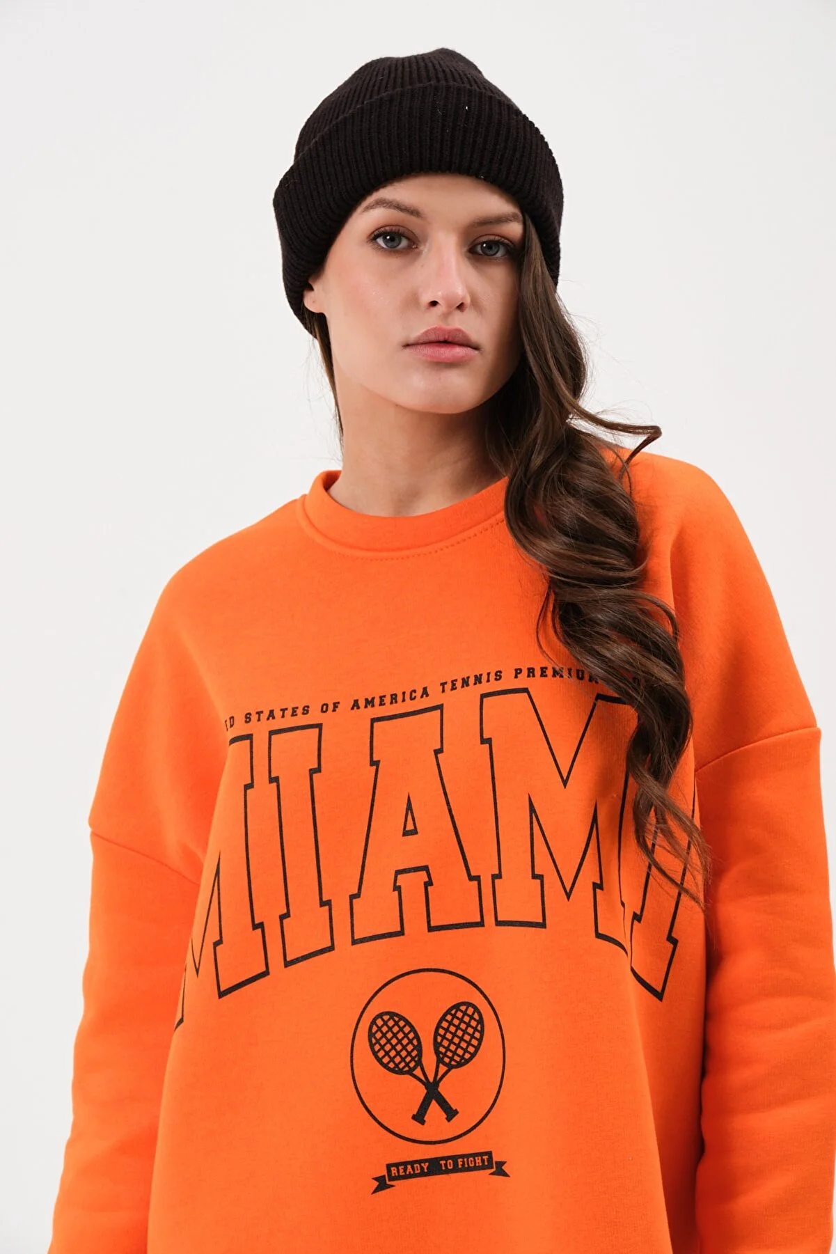 Women's Crew Neck Printed Sweatshirt