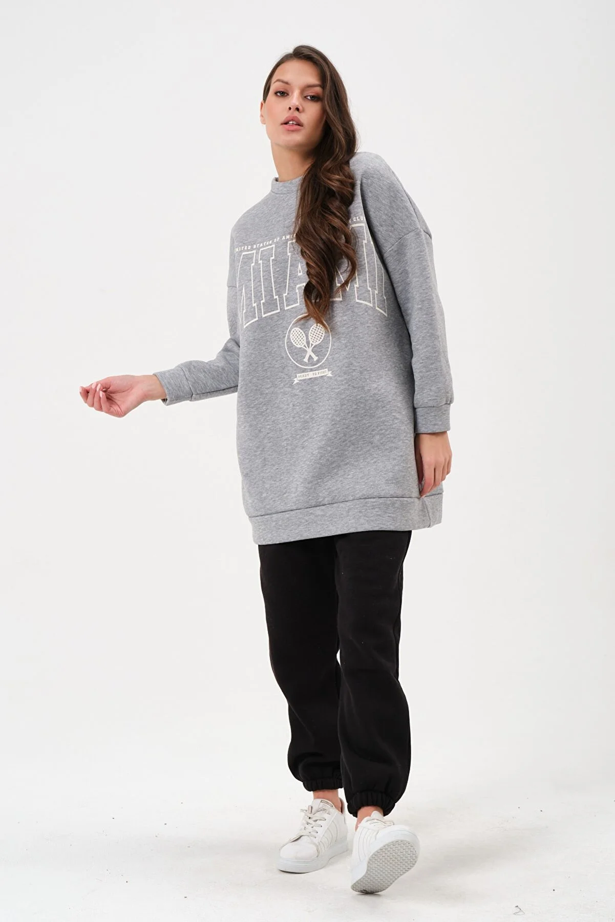 Women's Crew Neck Printed Sweatshirt