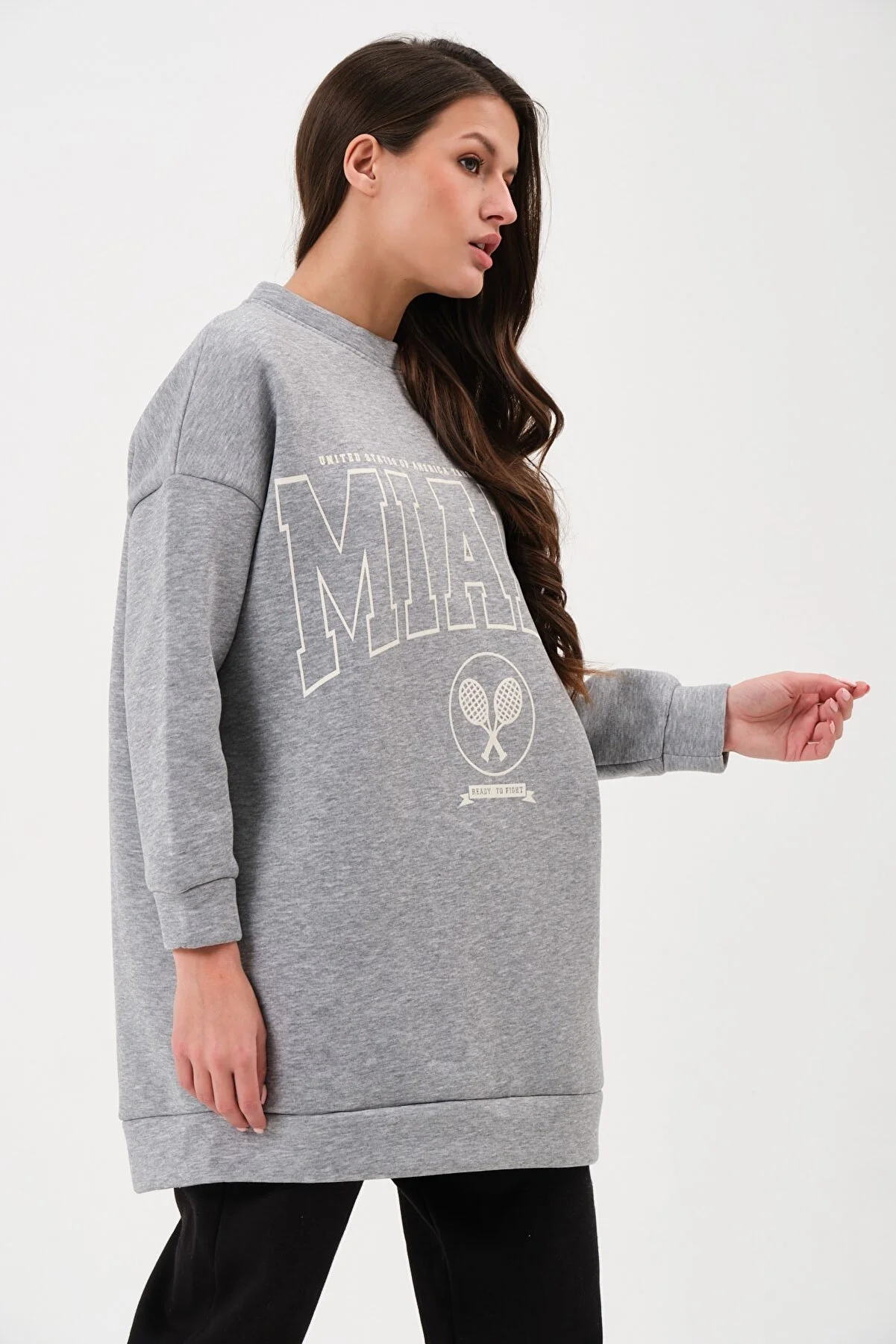 Women's Crew Neck Printed Sweatshirt