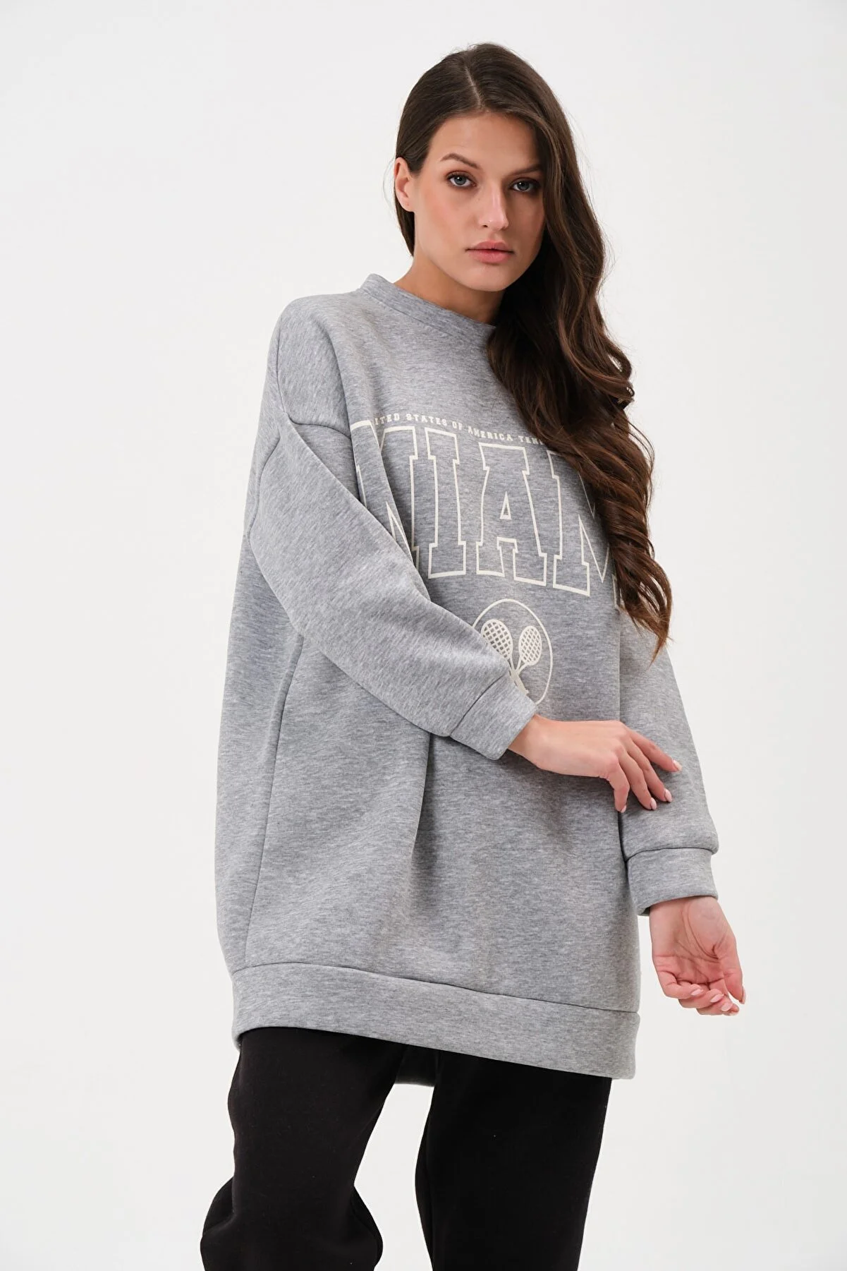 Women's Crew Neck Printed Sweatshirt