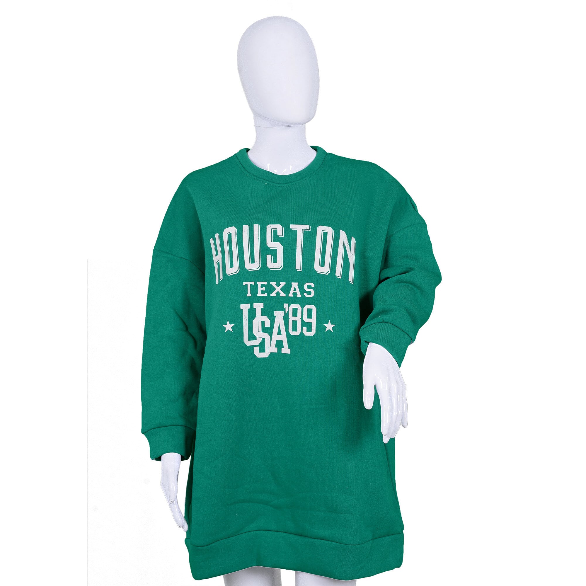 Printed Long Sleeves Sweatshirt with Crew Neck