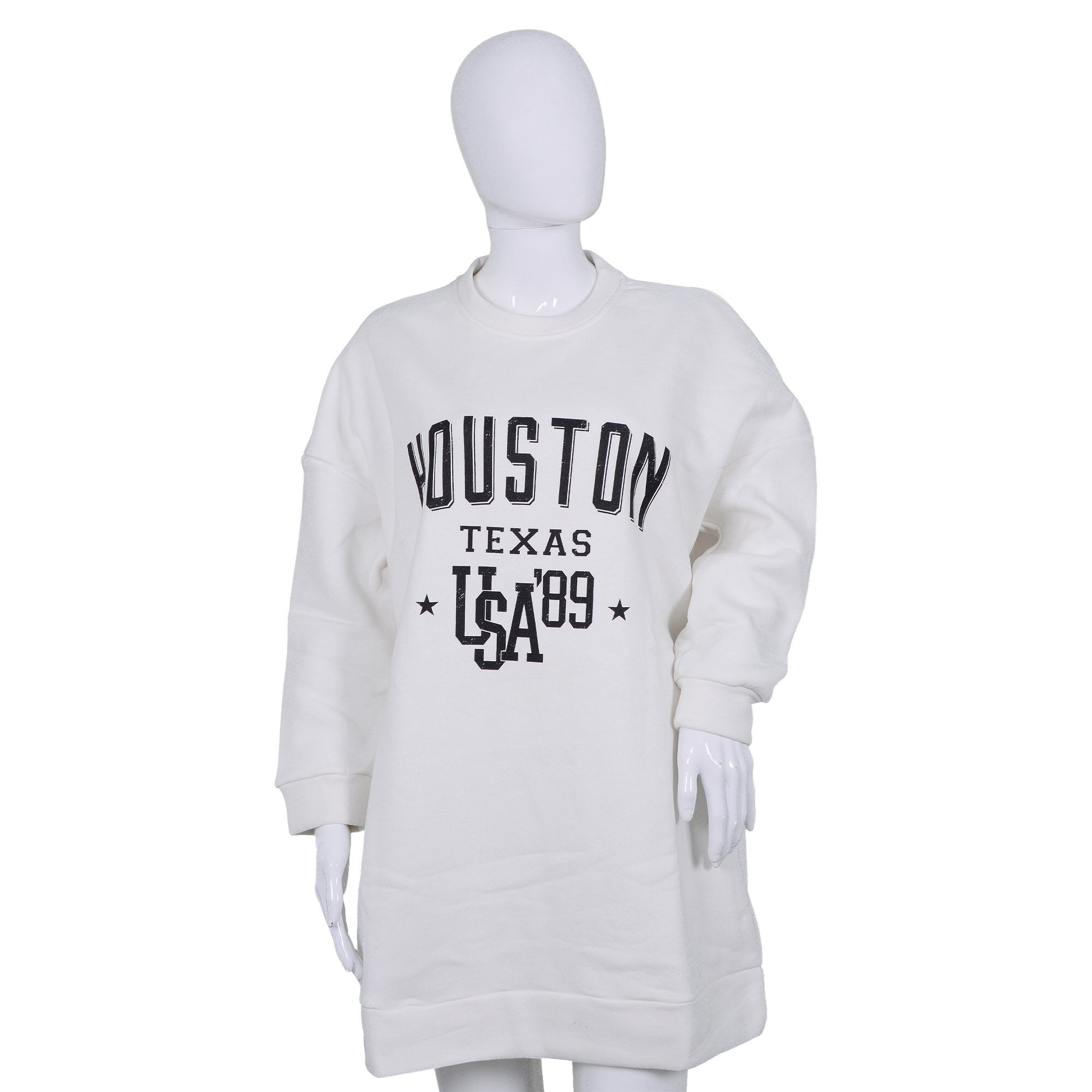Printed Long Sleeves Sweatshirt with Crew Neck