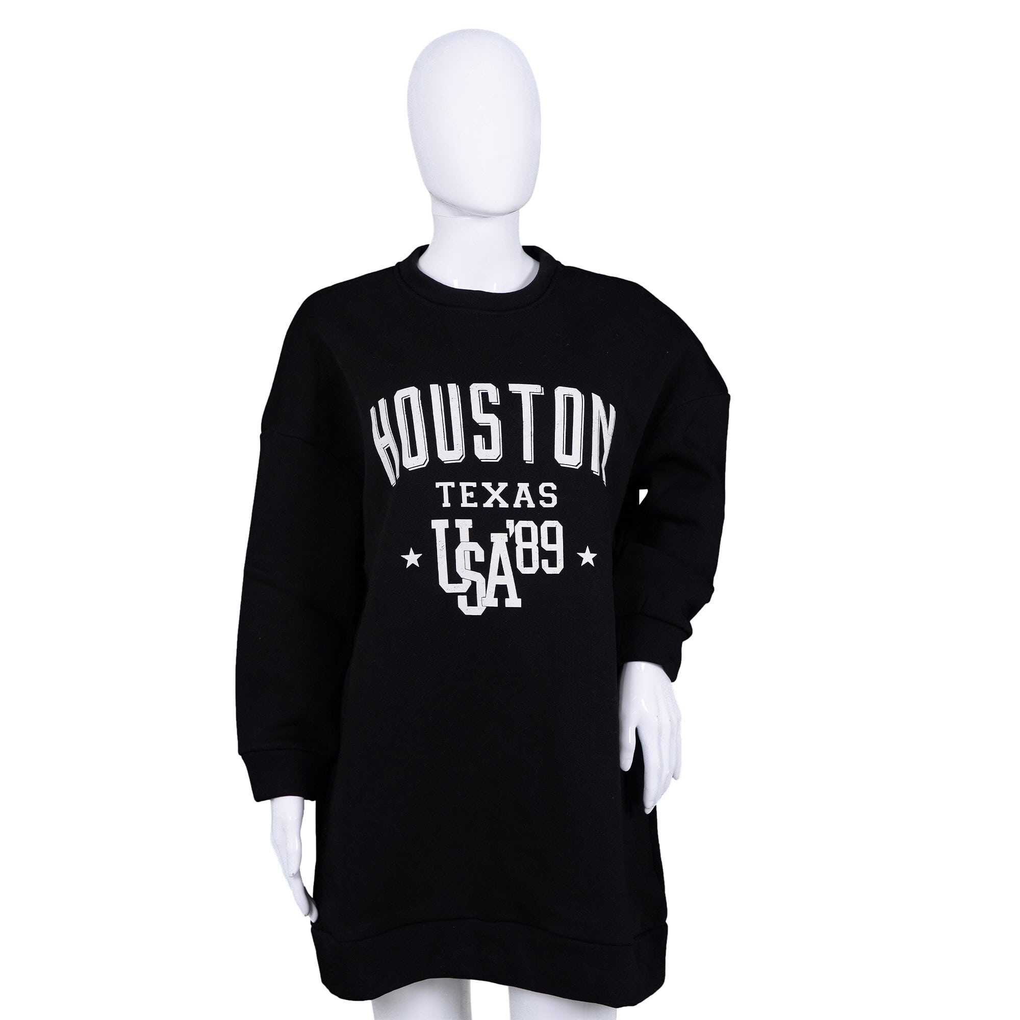 Printed Long Sleeves Sweatshirt with Crew Neck