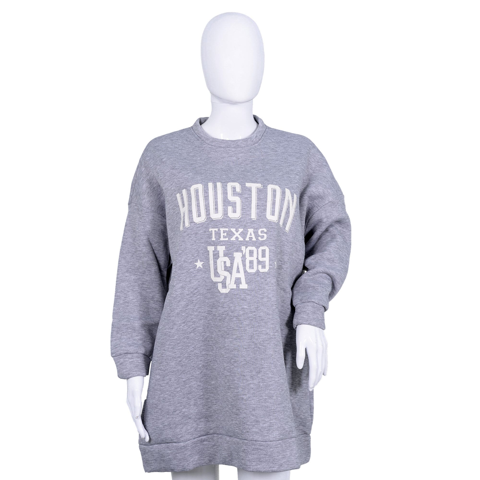 Printed Long Sleeves Sweatshirt with Crew Neck