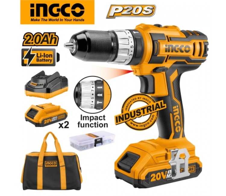 Ingco lithium-ion impact drill