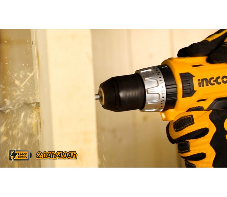 Ingco tools lithium-ion impact drill