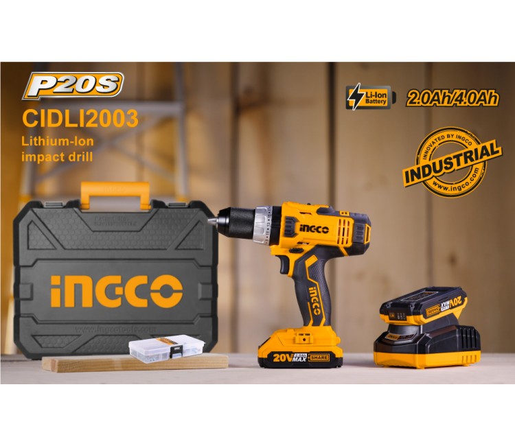 Ingco tools lithium-ion impact drill