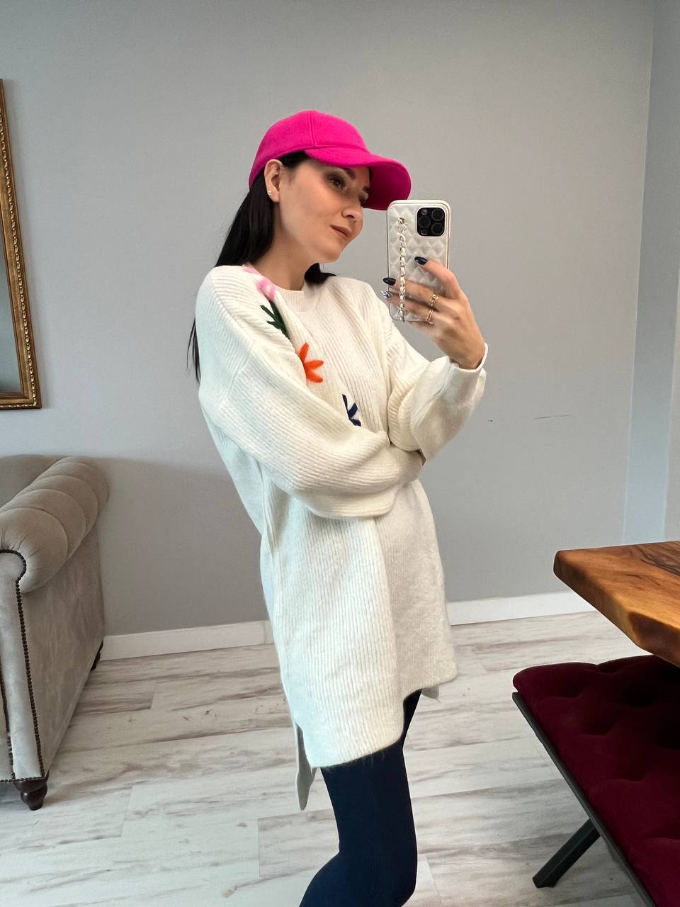 Women's Sweater with flower design