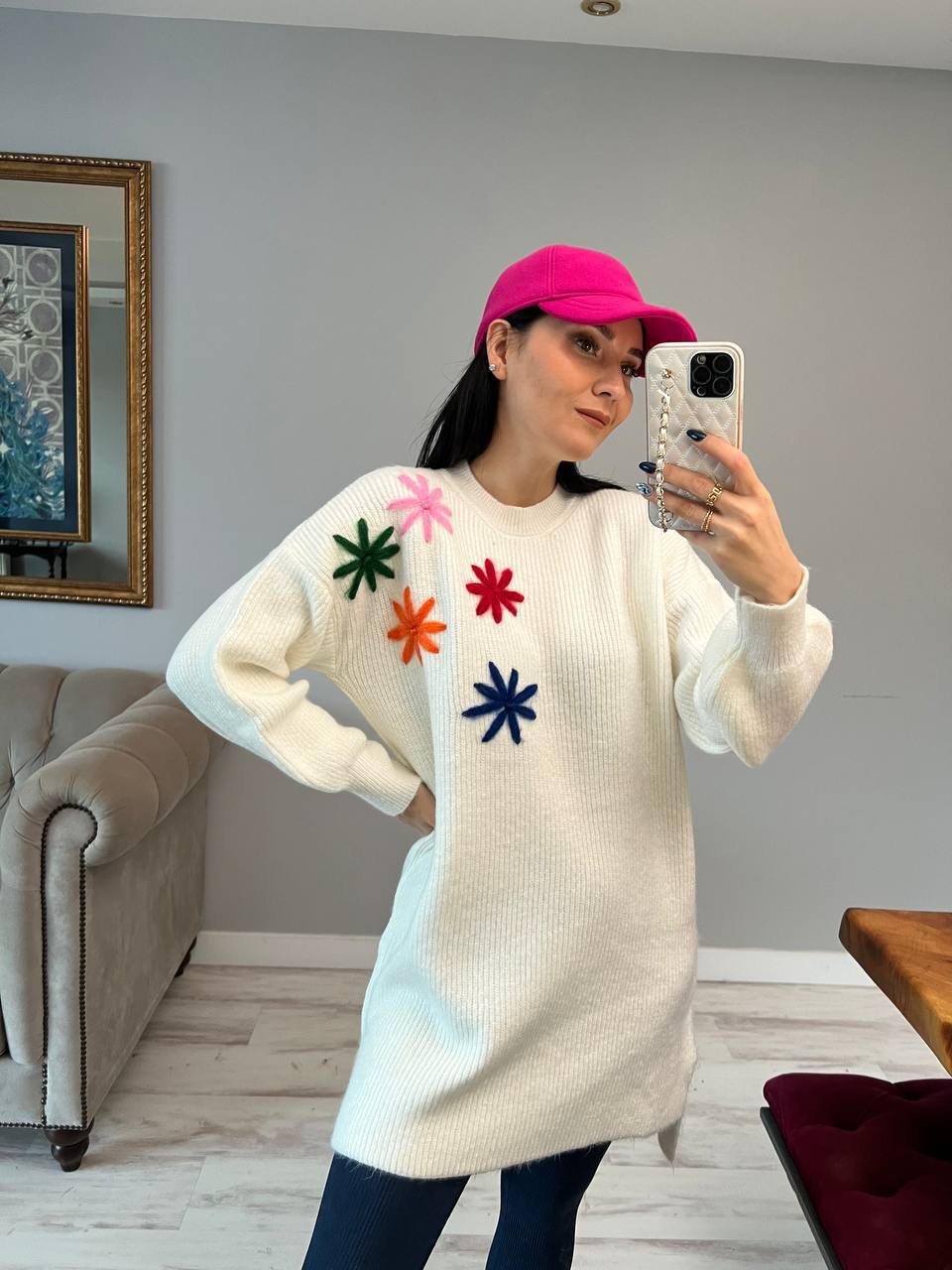 Women's Sweater with flower design
