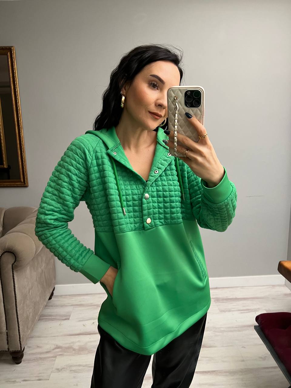 Women's Long Hooded Sweatshirt