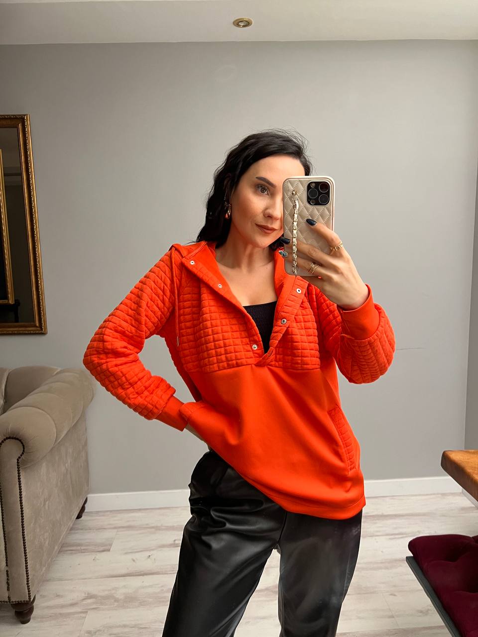 Women's Long Hooded Sweatshirt